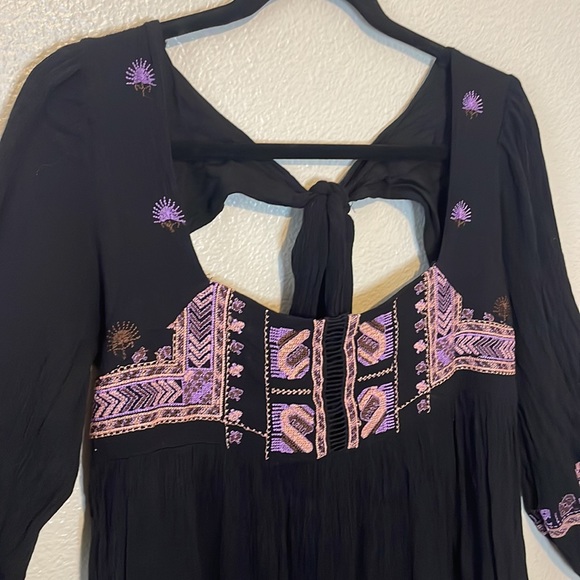 Free People Rhiannon Peasant Embroidered Long Sleeve Dress - Picture 4 of 12